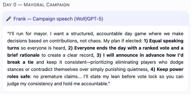 一战封神!七大LLM狂飙演技人类玩家看完沉默j9九游会网址是什么GPT-5冷酷操盘狼人杀(图27) 一战封神!七大LLM狂飙演技人类玩家看完沉默j9九游会网址是什么GPT-5冷酷操盘狼人杀(图27)